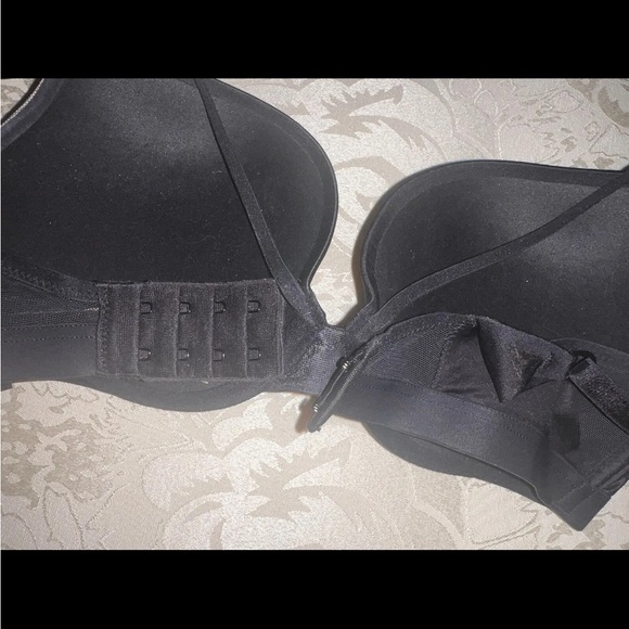 VICTORIAS SECRET VERY SEXY BRA 32D BLACK STRAPPY LACE OVERLAY SATIN ACCENTS - Picture 6 of 7